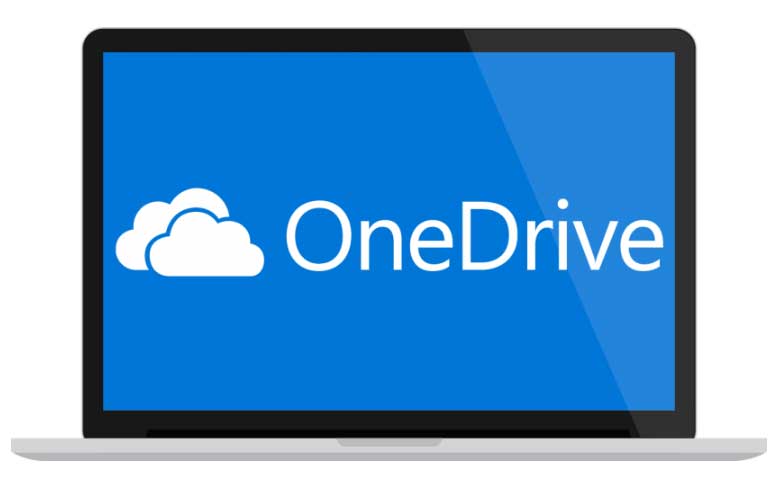 OneDrive on laptop screen