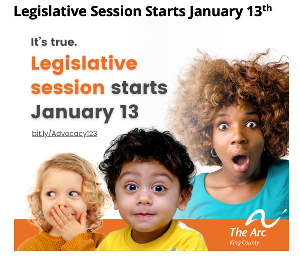 Image: The Arc Legislative Session Starts January 13th graphic.